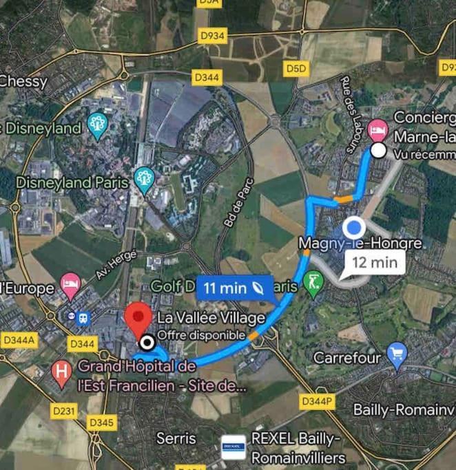 Duplex Moderne 8Per&3Ch&10 Min Disney&Parking Free Magny-le-Hongre Luaran gambar